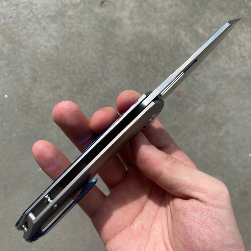 KANSEPT Flipper Titanium and Timascus Handle (3.5"CPM-S35VN Blade) with Kim Ning Designed-K1006A4