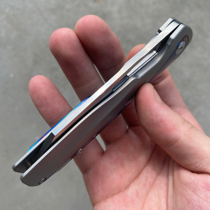 KANSEPT Flipper Titanium and Timascus Handle (3.5"CPM-S35VN Blade) with Kim Ning Designed-K1006A4