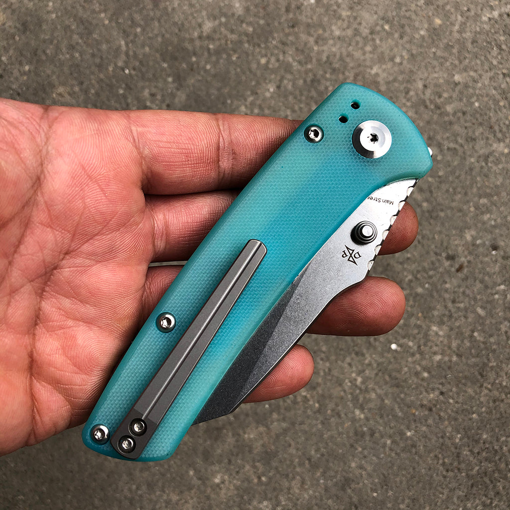 Main Street T1015B4 Blue G10 Handle Stonewashed 154CM Blade Dirk